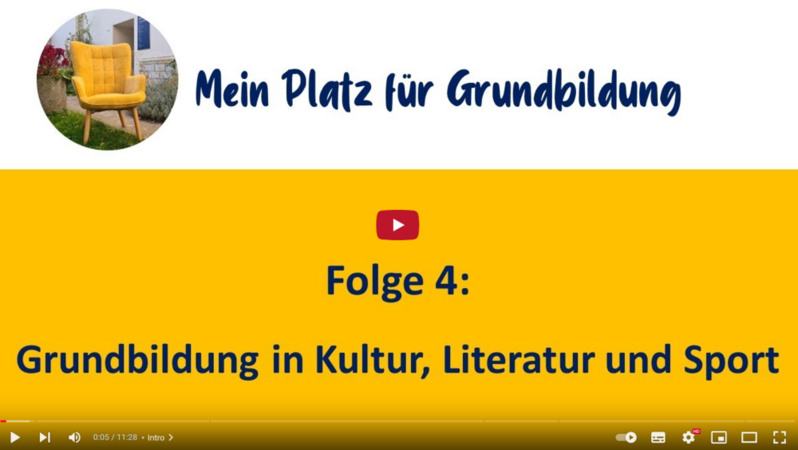 Die vierte Folge widmet sich Grundbildung in Kultur, Literatur und Sport.