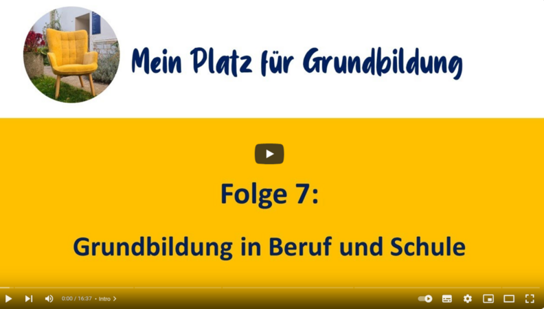 Grundbildung in Beruf und Schule stehen im Mittelpunkt der siebten Folge.