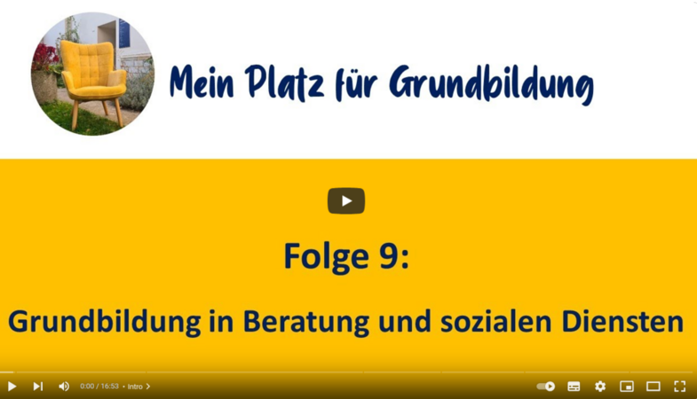 In Folge 9 geht es um Grundbildung in Beratung und sozialen Diensten.