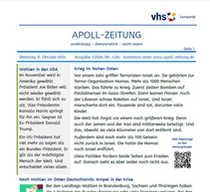 Beispielseite APOLL-Zeitung